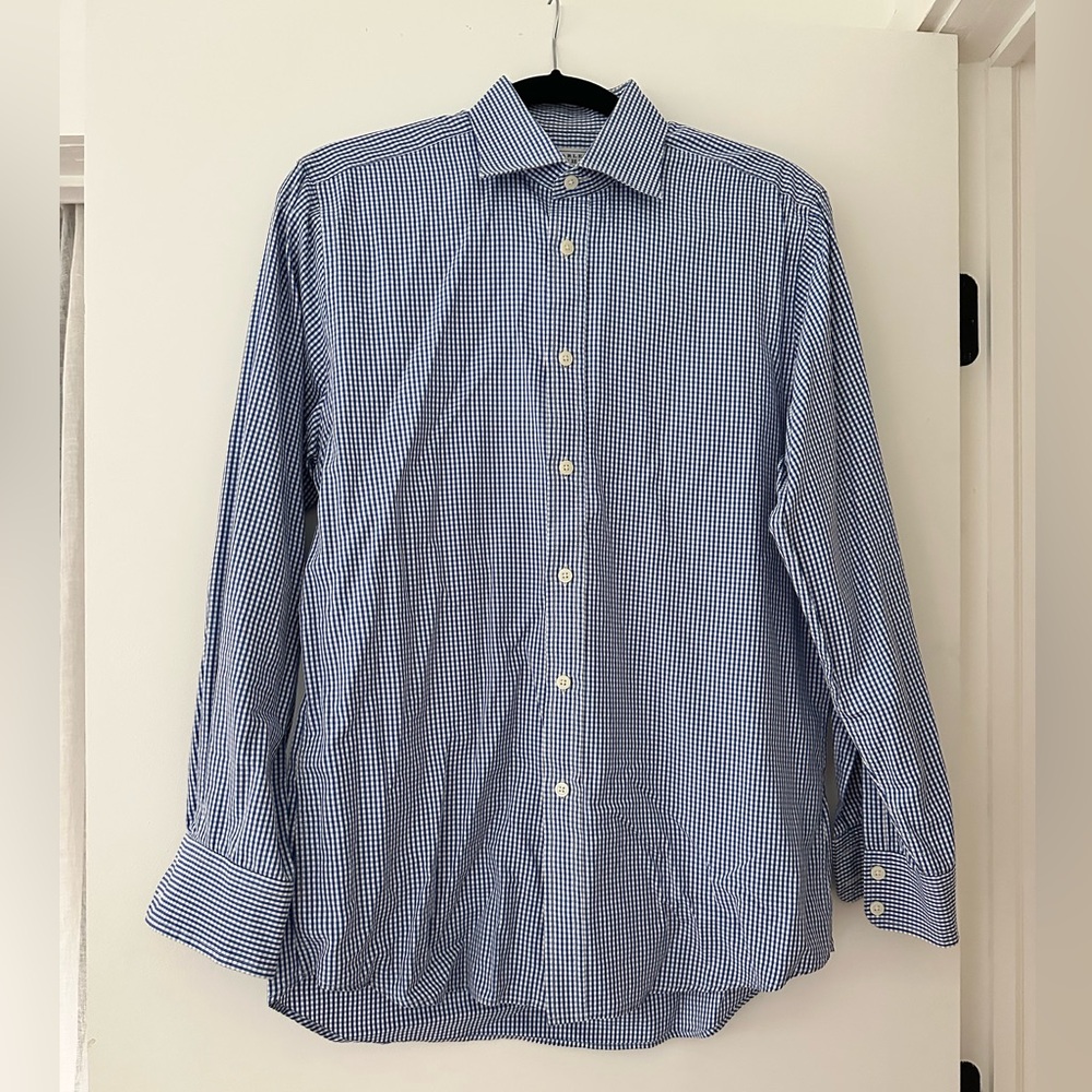 Charles Tyrwhitt Slim Fit Blue Checkered Men's Shirt